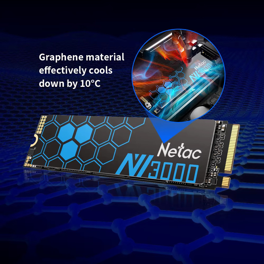 Netac NVMe M.2 SSD PCIe 3.0x4 Solid State Festplatte mit Kühlkörper für Laptop und Desktop - Bild 2