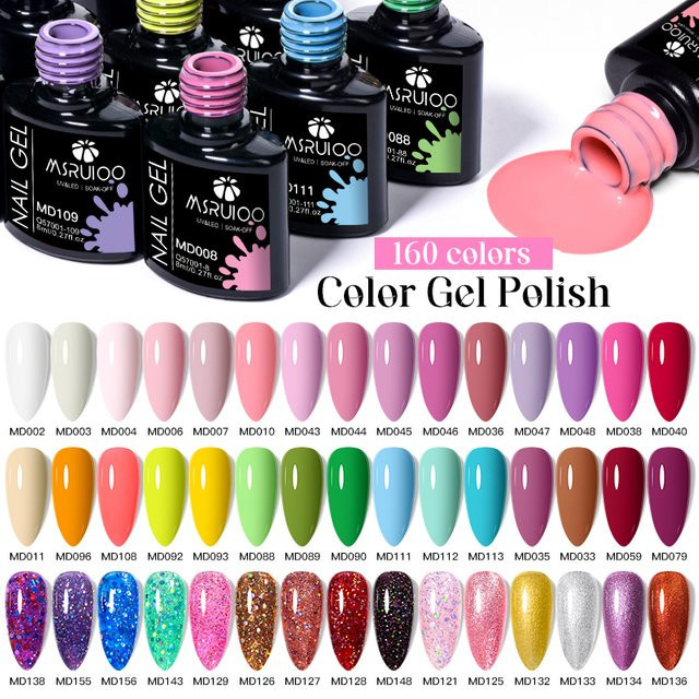 MSRUIOO Semi Permanent Gel Nagellack, Glänzend, 8 ml - Bild 1