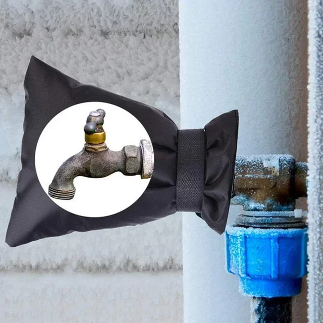 Wasserdichte Outdoor-Wasserhahn-Abdeckungen für den Garten als Frostschutz, wiederverwendbare Wasserhahn-Protektoren in Grün und Schwarz - Bild 1