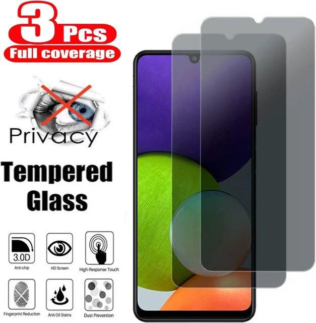 3er-Set Sichtschutzfolie aus gehärtetem Glas für Realme 10 5G, Q5i, 5i, 6i, 5, 2, 3 Pro, transparent - Bild 1
