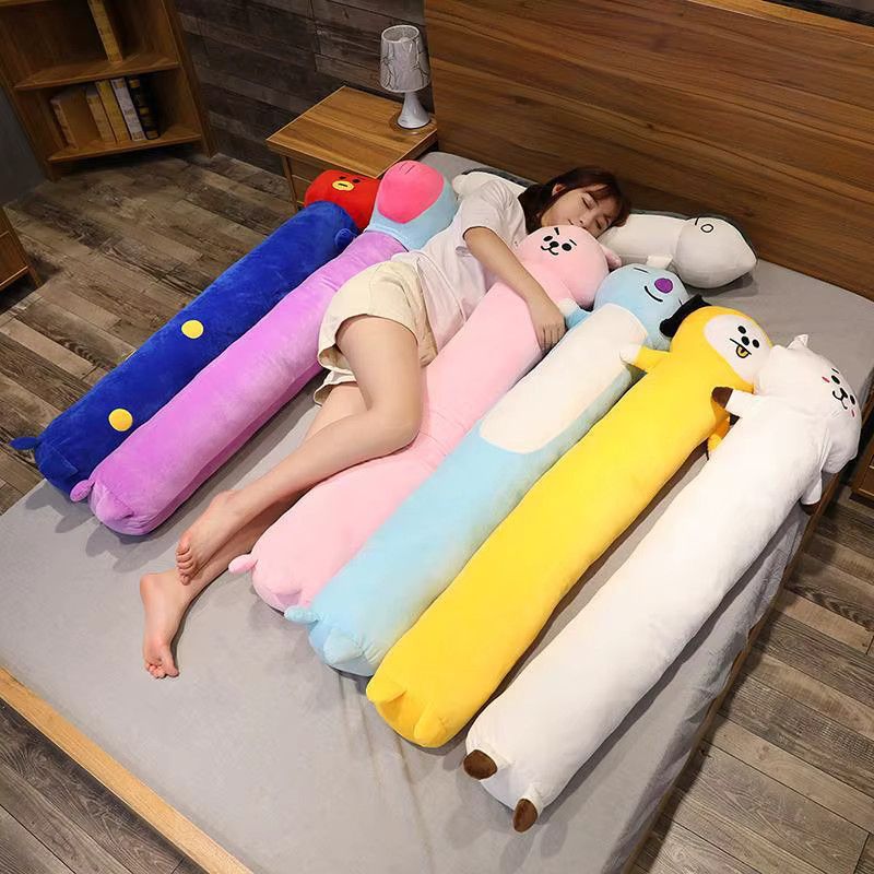 BT21 Cartoon Kissen Pink – Bequemes langes Zylinder-Kuschelkissen mit Koya, RJ, Shooky, Mang, Chimmy, Tata und Cooky - Bild 2