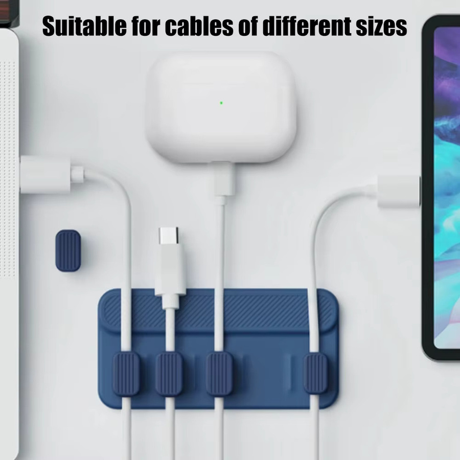 Magnetischer Desktop-Kabel-Organizer in Weiß zur Aufwicklung und zum Management deiner Ladekabel - Bild 2