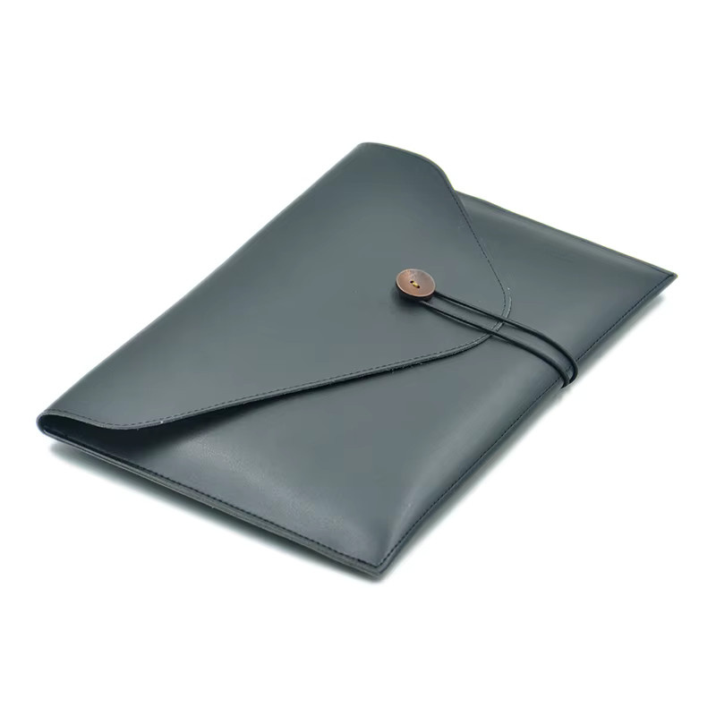 Retro Laptop-Hülle aus PU-Leder für Apple MacBook Pro 13 Zoll (Modelle A2338, M1, M2) in Grau - Bild 2