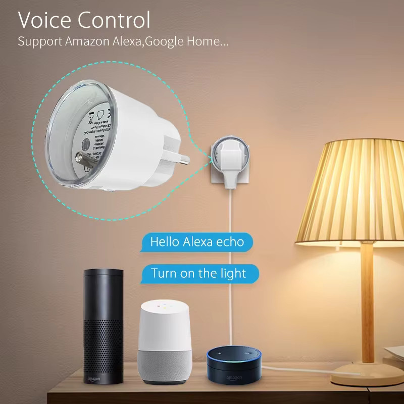 Tuya Smart WiFi Steckdose mit Power Monitor Funktion, 16A, Farbe: Weiß, kompatibel mit Alexa und Google Home - Bild 2