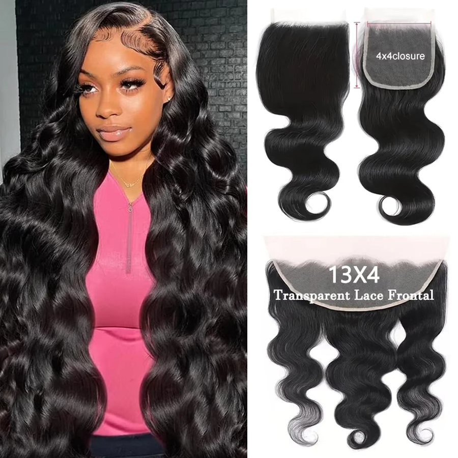 Newmi Echthaar Extensions, transparente Schweizer Spitze, 13 x 4, 13 x 6, vorgezupft - Bild 5
