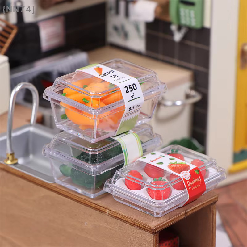 JETTING Mini-Supermarkt-Gemüse- und Obst-Set, Puppenhaus-Dekorationszubehör - Bild 2