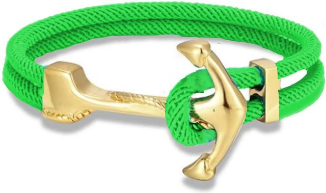 Ankerarmband Herren, Paracord, grün, 23cm - Bild 1