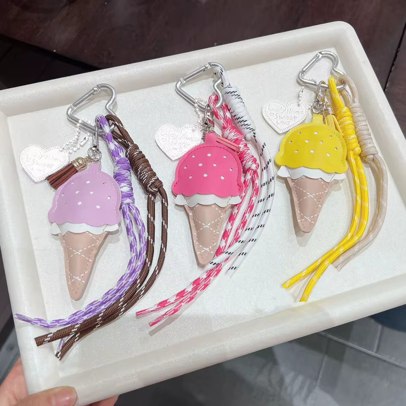 Yogodlns Anhänger Leder, Eiscreme- und Liebesmotive, Damen - Bild 2
