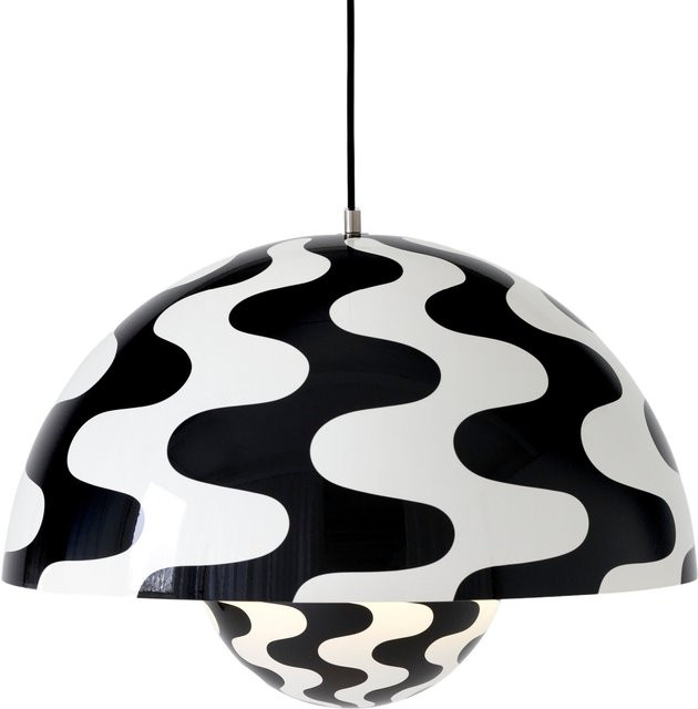 &Tradition Flowerpot VP2 Pendelleuchte Black/White Pattern - Bild 1