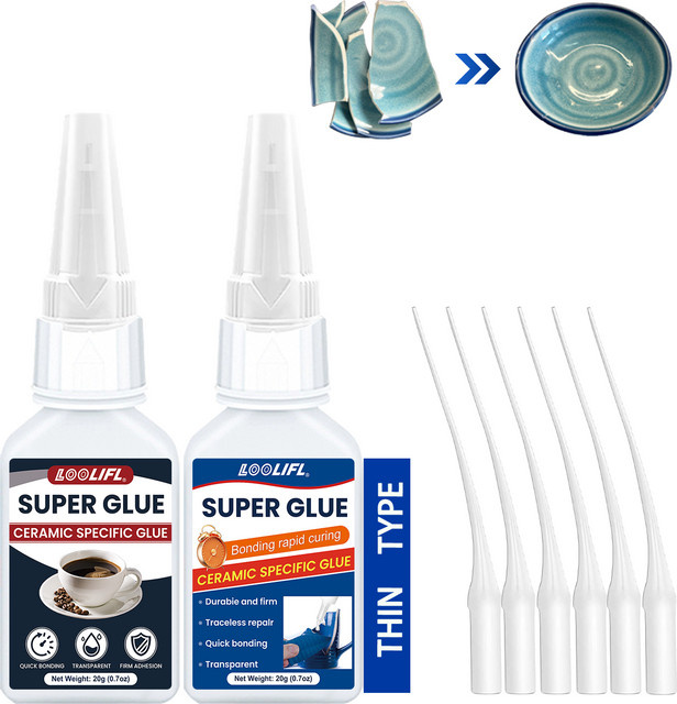Loolifl Superkleber in Industriequalität für Keramik, Kunsthandwerk und Vasen - Bild 1