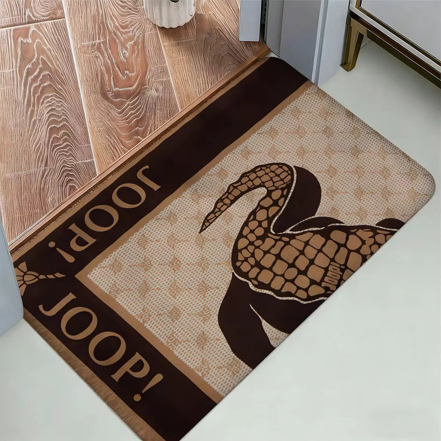 Joop Bodenmatte aus weichem Flanell, rutschfest und dick, rechteckig, Schwarz/Braun, B/T: 60 x 40 cm - Bild 3