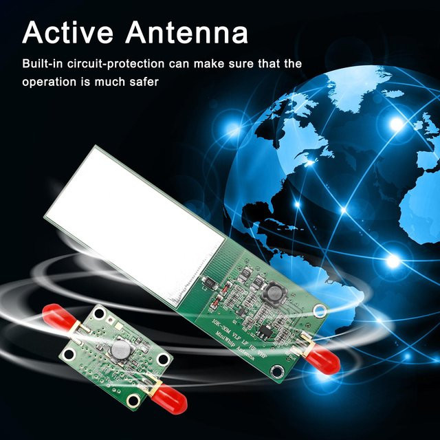 Mini Whip Aktives Antennensystem für Mittel- und Kurzwelle 10kHz bis 30MHz, 2 Stück, bunt - Bild 1