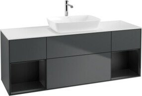 V&B Waschtischunterschrank Finion in Grau lackiert, Breite: 160 cm - Bild 1
