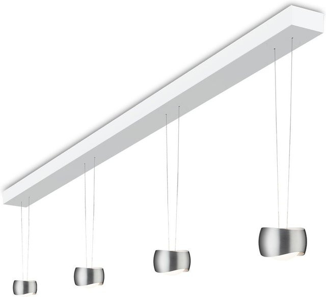 Oligo Curved Slack-Line 4-flammige LED-Pendelleuchte aus Aluminium in Weiß Matt mit Tunable White (2200K - 5000K) und Casambi-Steuerung - Bild 1