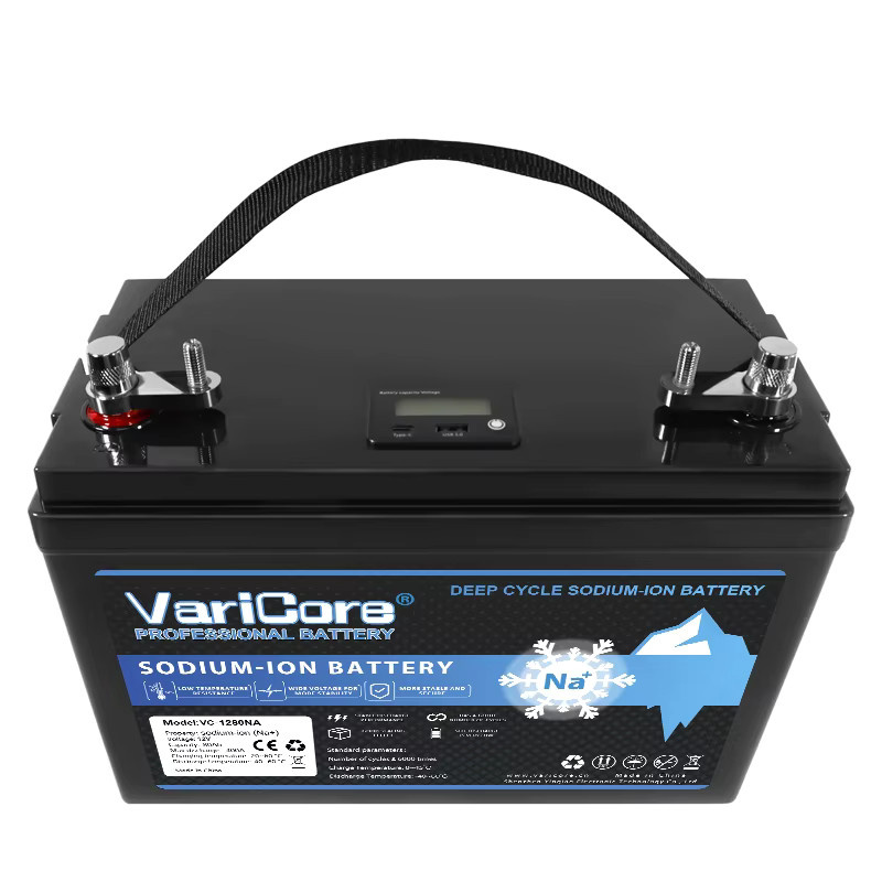 VariCore 12V 80Ah Natrium-Ionen-Batterie inklusive 15,6V 10A Ladegerät in Schwarz mit Hoch- und Tieftemperaturschutz für Camping und Solarenergie - Bild 4