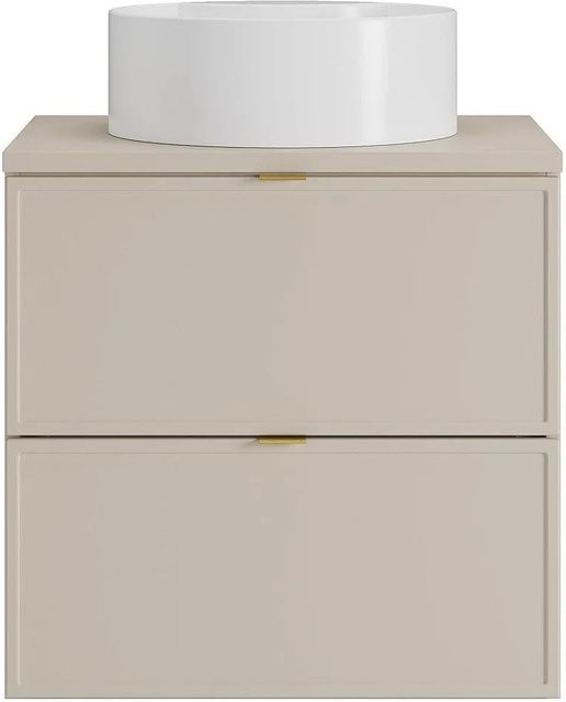 Vente-unique Einzelwaschtisch Ondil in Beige, Breite: 60 cm, Tiefe: 45 cm - Bild 1