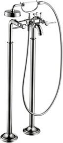 Hansgrohe Axor Montreux Zwei-Griff-Spültischarmatur in gebürstetem Nickel, bodenstehend - Bild 1
