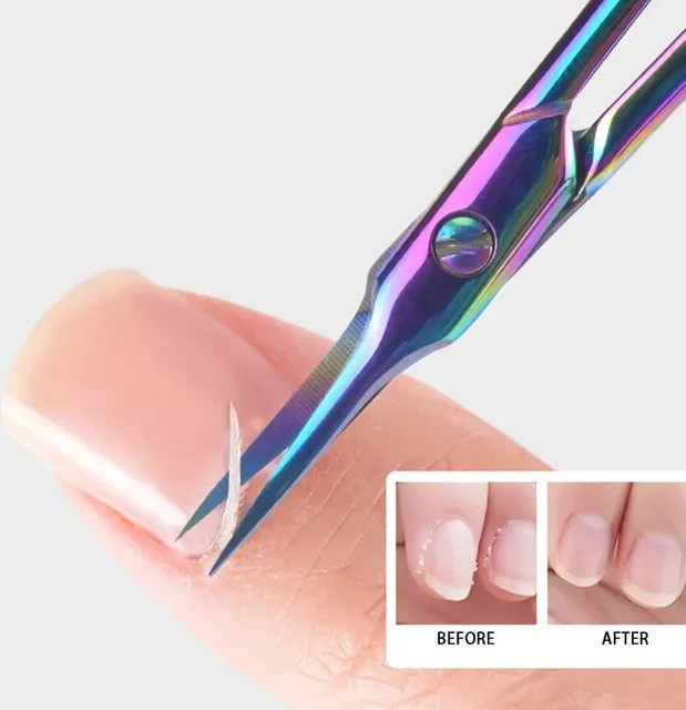 Ouriner Nagelhautschere, Edelstahl, gebogene Spitze, Unisex - Bild 1