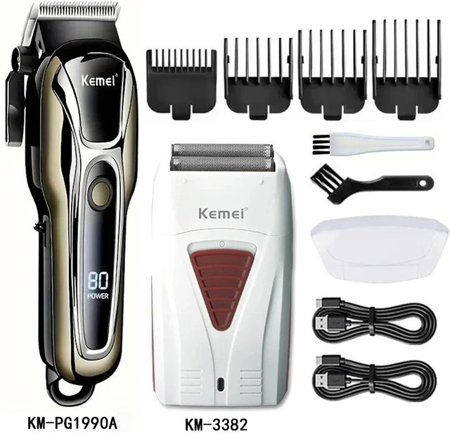 Kemei Haarschneidemaschine und Barttrimmer, Schwarz, Unisex - Bild 1