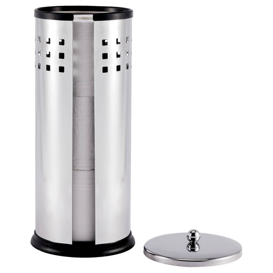 Sensation WC-Rollenhalter aus Edelstahl in Silber, freistehend, Höhe: 35,5 cm, Breite: 15,2 cm - Bild 2