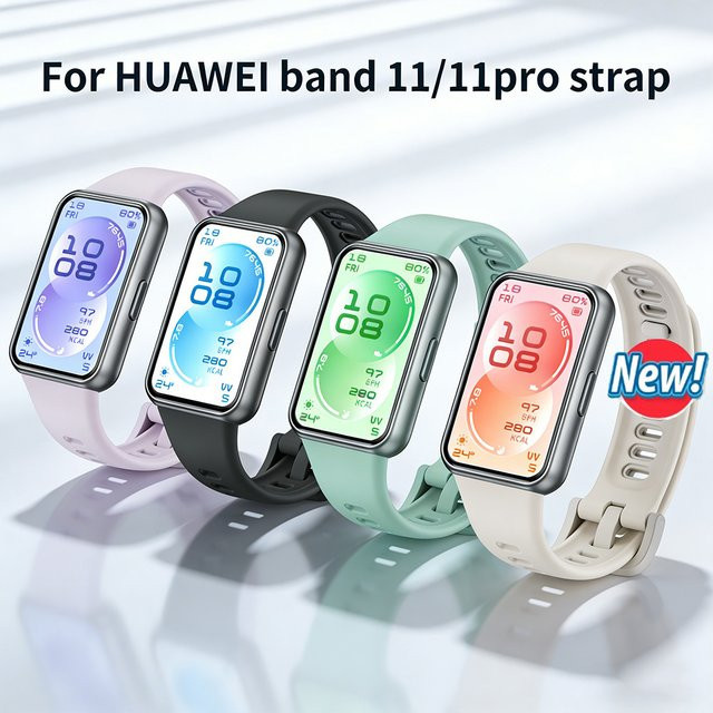 Huawei Uhrenarmband Silikon, Schwarz, Unisex - Bild 1