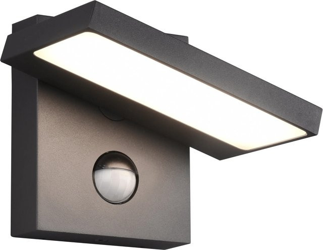 Trio LED-Außenwandleuchte Horton in Anthrazit mit Bewegungssensor aus Aluminium - Bild 1