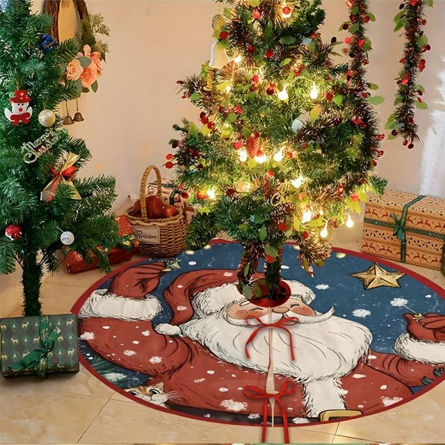 VIKAMA Weihnachtsbaum Rock mit Weihnachtsmann Cartoon Muster in Multicolour - Bild 1