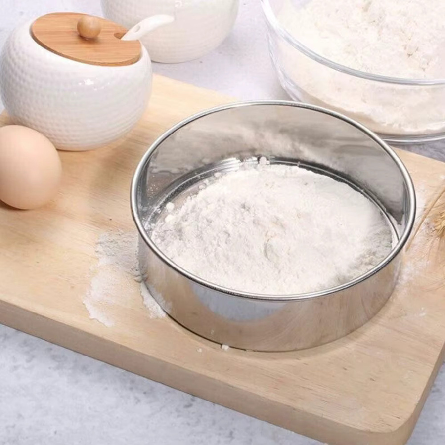 FSMHOME Mehl Sieb aus Edelstahl in Silber für die Küche zum Backen und Bestäuben von Lebensmitteln - Bild 6