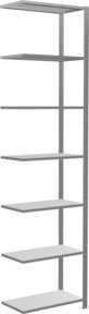 Schulte Anbauregal Steckregal MULTIplus150 in Silber, verzinkt, mit 7 Fachböden, B/H/T: 300 x 40 x 75 cm - Bild 1