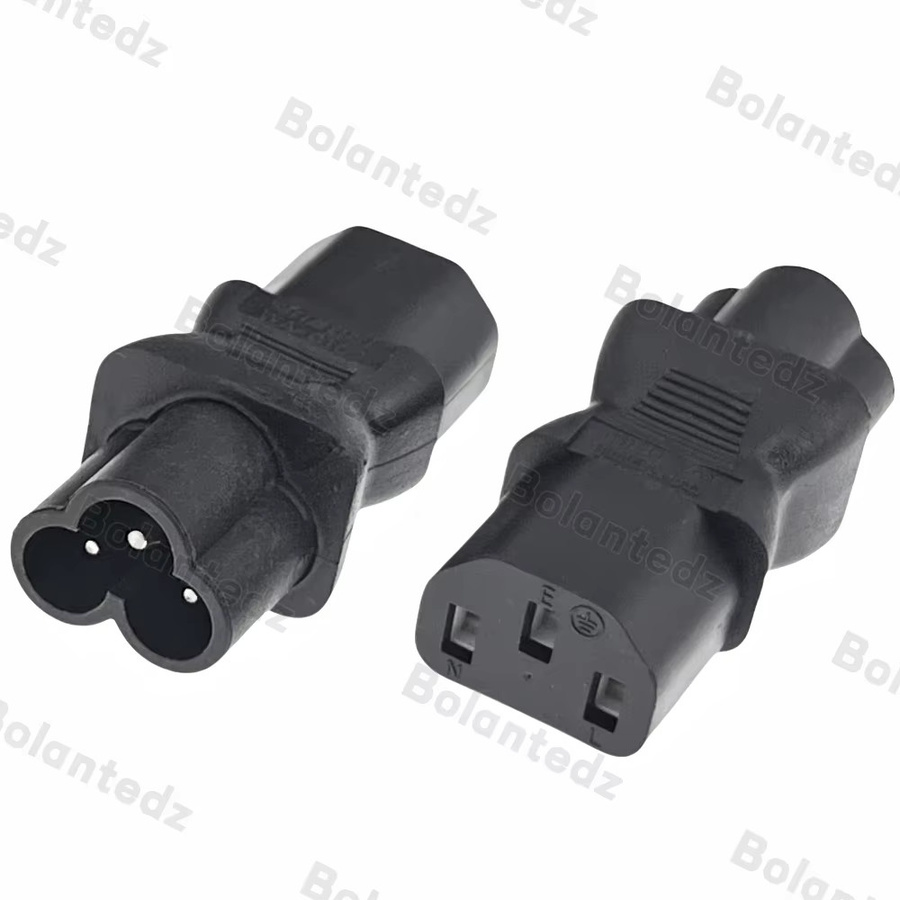 Bolantedz IEC320 C6 auf C13 Steckdose Konverter AC Power Adapter in Schwarz - Bild 2