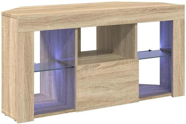 vidaXL Eck-LED-TV-Schrank in Sonoma-Eiche, modern und matt, B/T/H: 100 x 40 x 50 cm - Bild 1