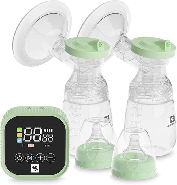 Lorelli Elektrische Doppelmilchpumpe Eva in Grün mit 180 ml Fassungsvermögen und USB-Anschluss - Bild 1