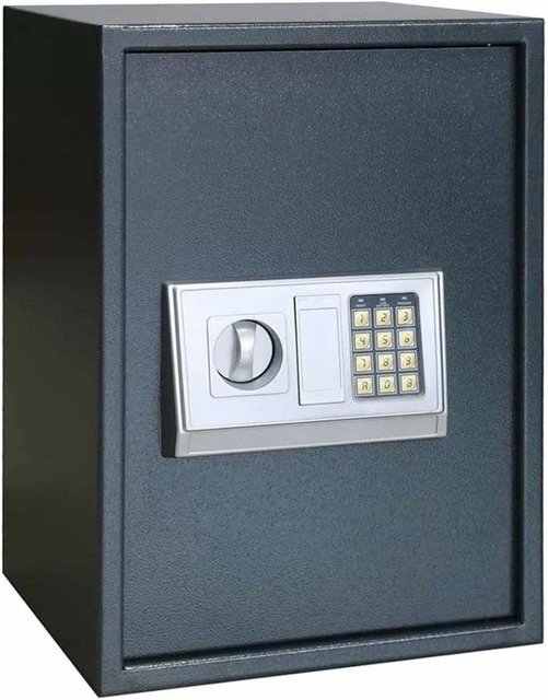 DELUKE Tresor BITO Digitaler Stahltresor mit Schloss Dunkelgrau B/T/H: 35 x 31 x 50 cm - Bild 1