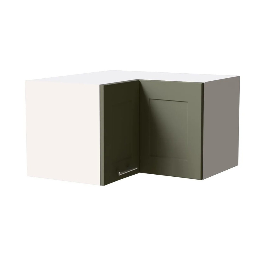 Feldmann-Wohnen Eckhängeschrank Oslo modern in Weiß und Reed Green Matt B/T/H: 60 x 36 x 34,4 cm - Bild 2