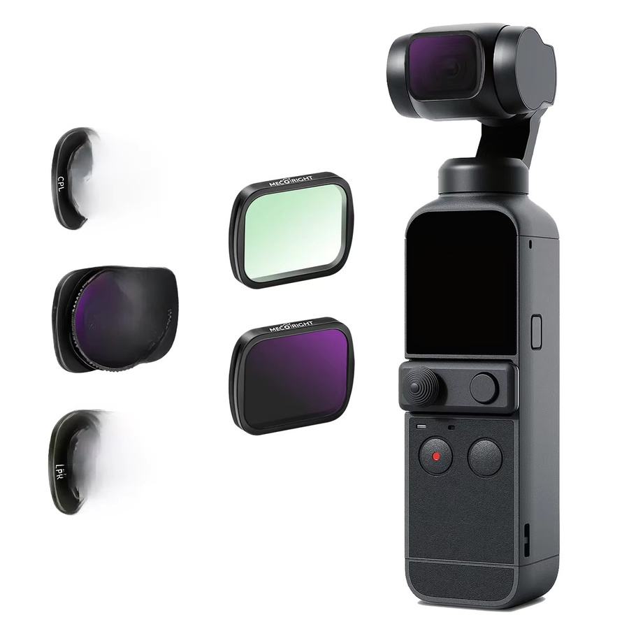 Mecoright Magnetisches Filter Kit für DJI OSMO POCKET 2, UV CPL ND8/64/1000 NDPL Nacht Polarisator Set, Schwarz - Bild 5
