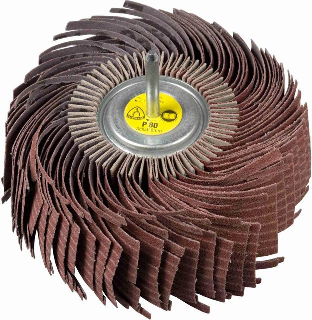 Klingspor MM 630 Schleifmopräder LS 309 für Winkelschleifer, Korn 180, Farbe Braun, Durchmesser: 180 mm, Bohrung: 25 mm, Breite: 6 mm, 2 Stück - Bild 1