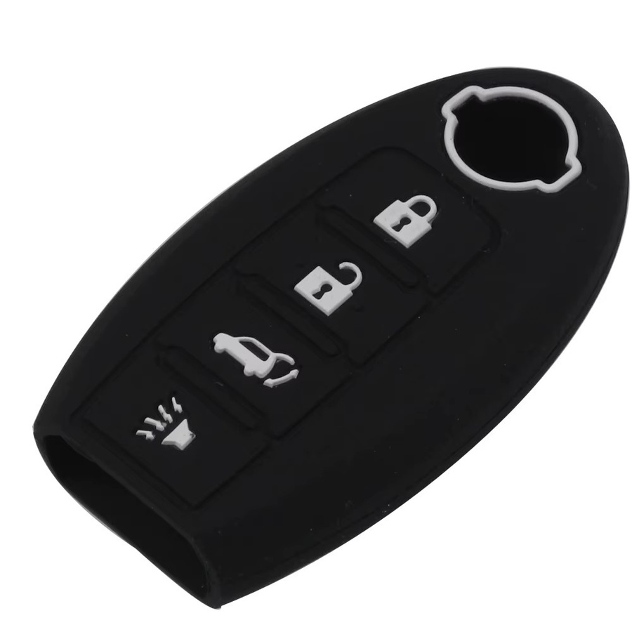 Jingyuqin Silikon Auto Schlüssel Abdeckung mit 4 Tasten Fernbedienung für Nissan Maxima Altima Versa Sentra Sunny Sylphy Teana Qashqai X-trail Juke - Bild 2