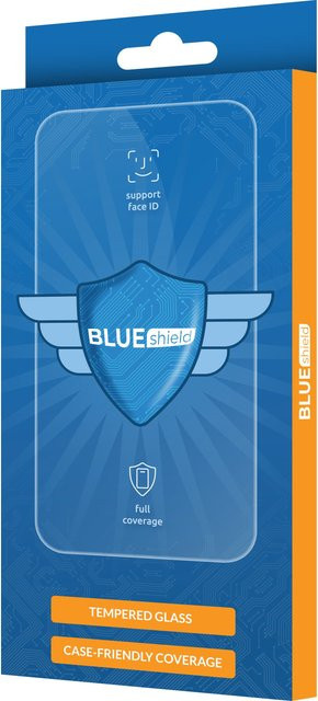 Blue Shield Displayschutzfolie aus gehärtetem Glas für Honor X5c Plus, Full Glue und Case Friendly, Schwarz - Bild 1
