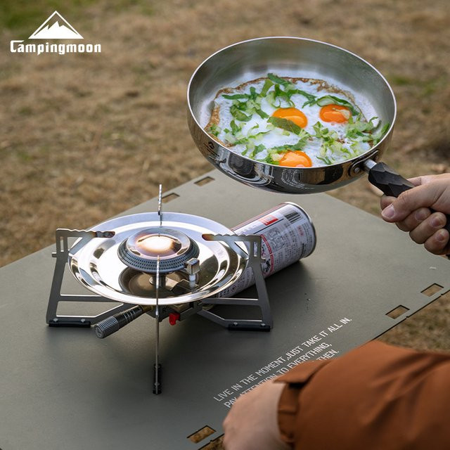 Campingmoon XD-5F Gaskocher Outdoor Camping Gasherd in Silber - Bild 1