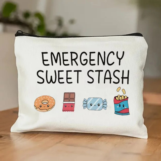Kawaii Dessert Organizer Aufbewahrungstasche in Weiß für Snacks, Make-up oder Federmäppchen - Bild 1