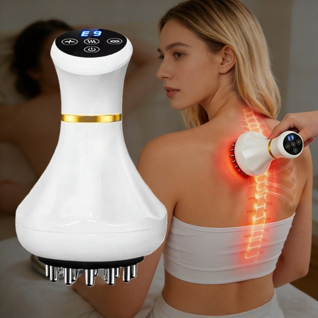 VamsLuna Elektrische Meridian-Bürste, EMS Rotlicht, Guasha-Massagegerät, Unisex - Bild 1