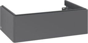 V&B Waschtischunterschrank Antao mit Auszugbeleuchtung, Anthrazit lackiert, B/T/H: 78,8 x 25,6 x 49,6 cm - Bild 1