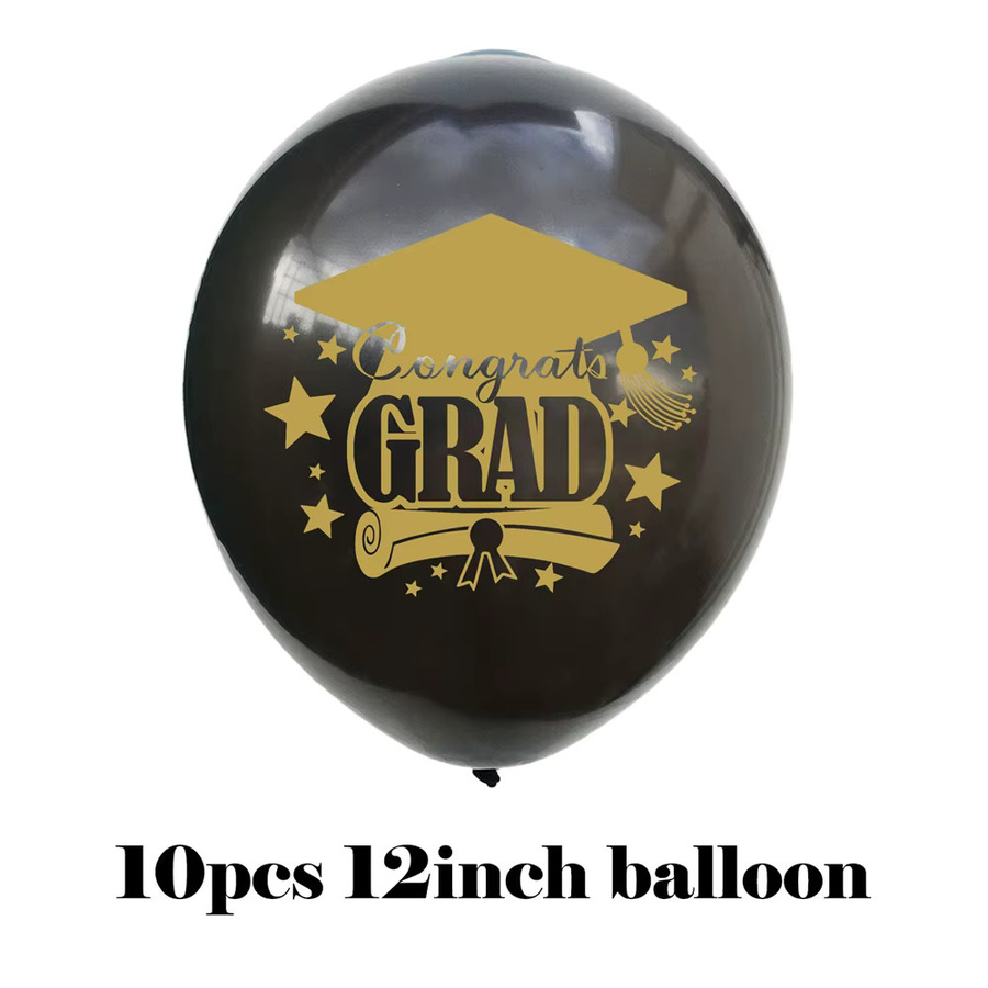 10 Stück KUKUZHU Glückwunschballons aus Latex in Gold und Schwarz mit Konfetti für deine Party-Dekoration - Bild 4