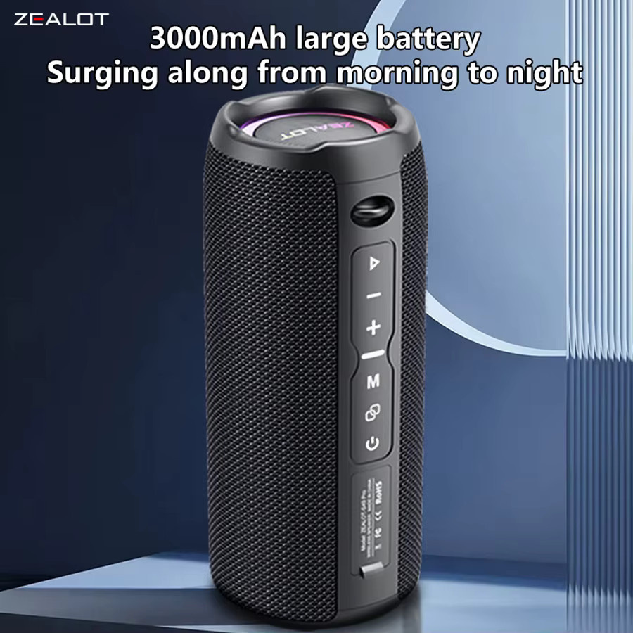 Zealot S49 Pro Kabelloser Bluetooth Lautsprecher mit Subwoofer, Wasserdicht IPX6, Dual-Pairing, 3000 mAh - Bild 3