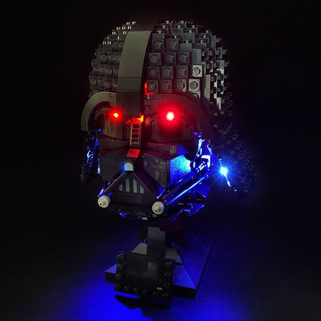 LYBMTWF Star Wars Darth Vader-Helm-Bausteinenmodell, LED-Beleuchtungsset, Zubehör - Bild 1