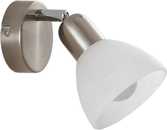 Lindby Wandstrahler Paulina Modern 1-flammig aus Metall und Glas in Silber oder Grau mit E14 Fassung