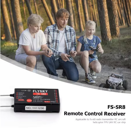 Flysky FS-SR8 2,4 GHz ANT Mini Empfänger Fernbedienung, 8 Kanal - Bild 5