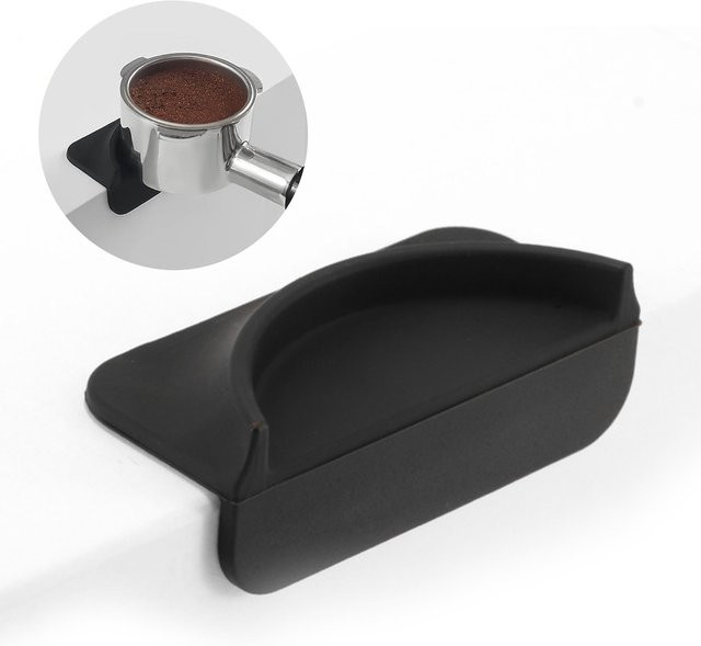 Leeseph Mini-Espresso-Tampermatte aus Silikon in Schwarz für Barista-Werkzeuge und Espresso-Zubehör - Bild 1