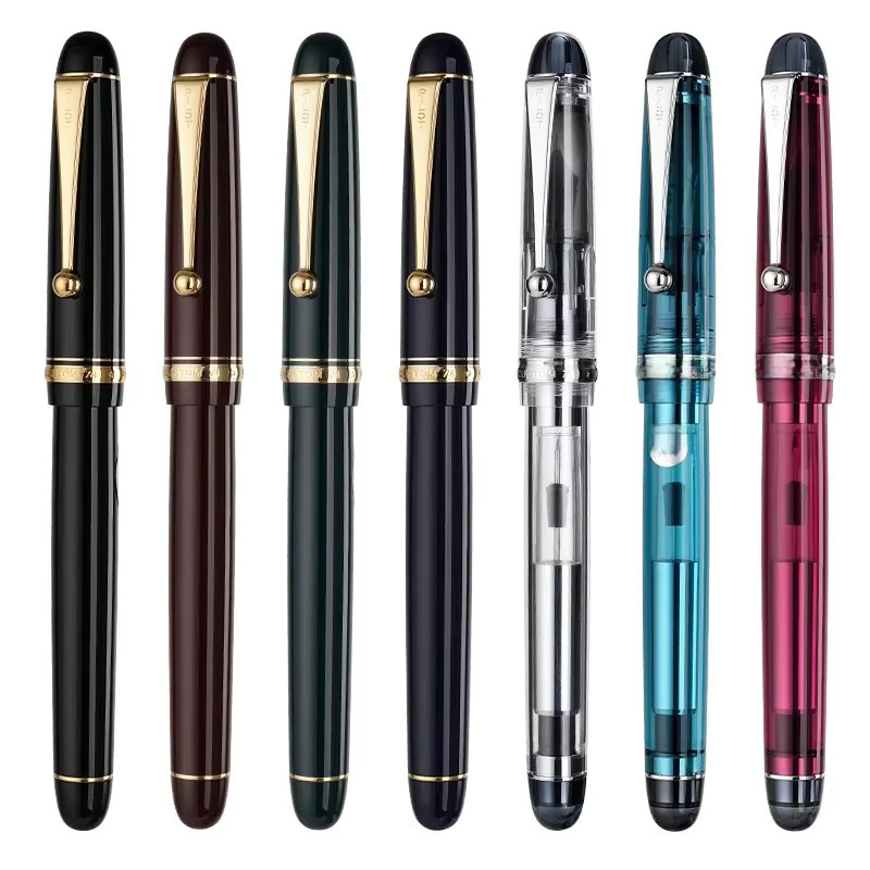 Pilot Custom 74 transparenter Füllfederhalter mit 14-karätiger Goldfeder in Blau - Bild 4