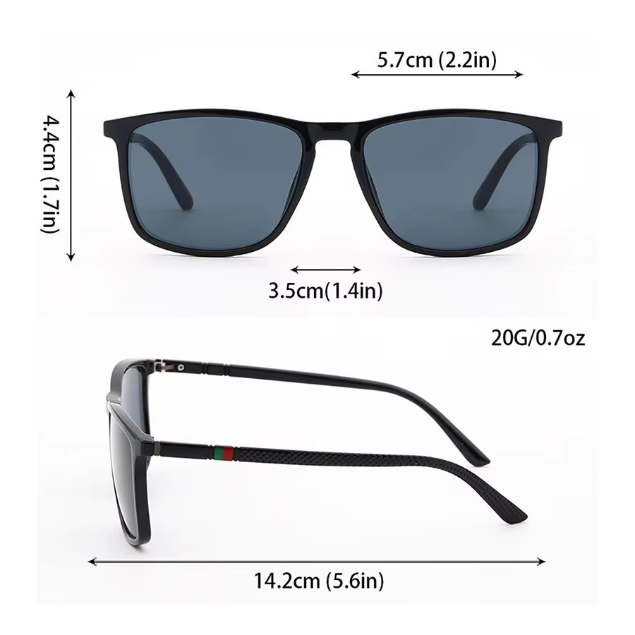 Hindfield Retro-Brille, Vollrand, Square, Metall, Schwarz, Unisex - Bild 2